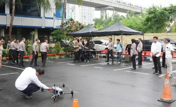 Drone faro nirawak bagian dari Traffic Accident Analysis. (Korlantas Polri)