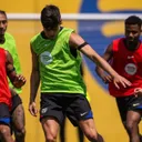 Ansu Fati bersama pemain Barcelona dalam sesi latihan. (Foto: Instagram/fcbarcelona)