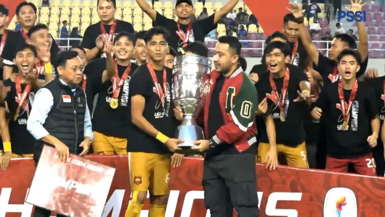 Tri Brata Rafflesia juara Liga 4 2024/2025 putaran nasional usai kalahkan Persika Karanganyar di final/foto: PSSI TV