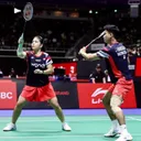 Jafar/Felisha - Aksi Jafar/Felisha di babak 16 besar Singapore Open 2025. (Foto: Instagram/pbsi)