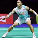 Penampilan Jonatan Christie di babak 16 besar Singapore Open 2025. (Foto: Instagram/pbsi)