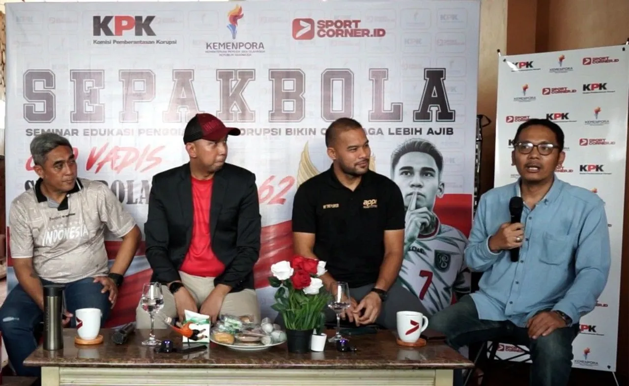 Seminar SEPAKBOLA (Seminar Edukasi Penggiat Anti Korupsi Bikin Olahraga Lebih Ajib)/Foto: SportCorner.id