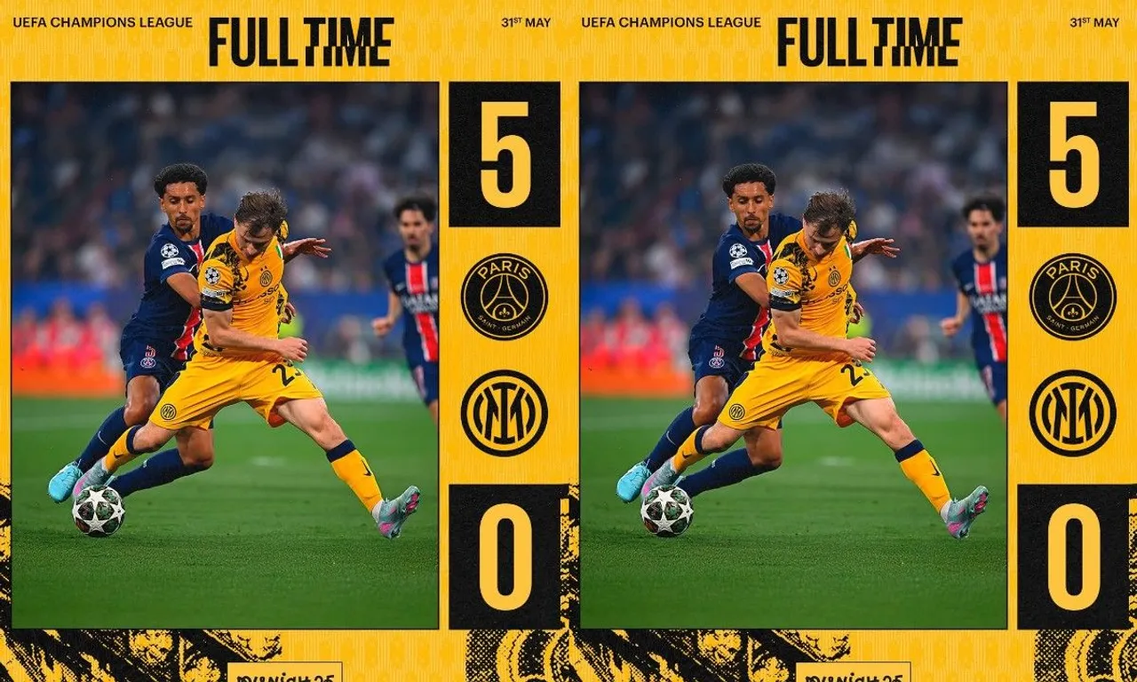 Hasil PSG vs Inter Milan di final Liga Champions 2024/2025. (Foto: Instagram/inter)