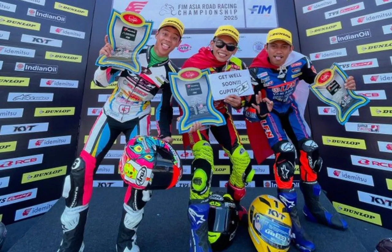 Pembalap Indonesia berhasil dominasi podium AP250 ARRC 2025 seri kedua di Sirkuit Sepang, Malaysia/foto: Ofisial ARRC