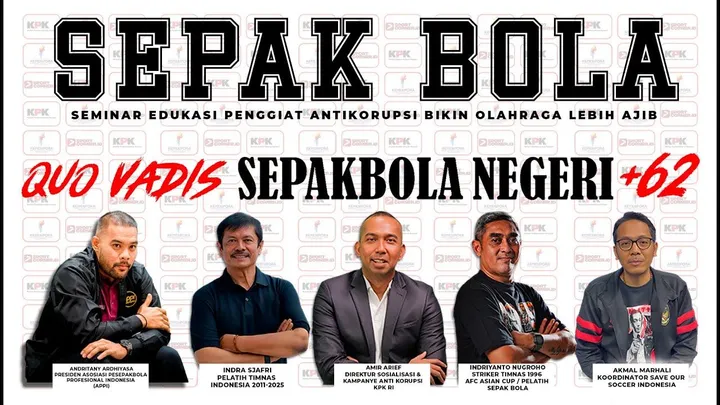 Sport Corner berkolaborasi dengan KPK RI dan Kemenpora RI gelar SEPAKBOLA: Seminar Edukasi Penggiat Anti Korupsi Bikin Olahraga Lebih Ajib/foto: SportCorner.id