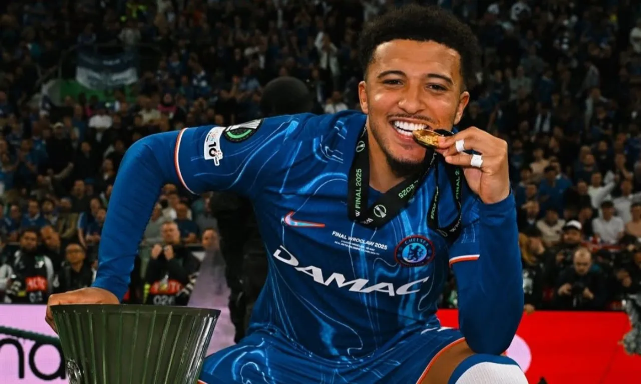 Winger Manchester United yang dipinjam Chelsea, Jadon Sancho. (Foto: Instagram/chelseafc)