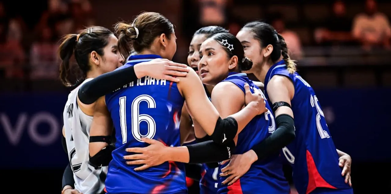 Timnas Voli Putri Thailand di VNL 2025 (Sumber: Volleyball World)
