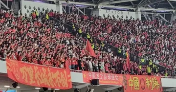 Keadaan tribun suporter China di SUGBK saat Indonesia vs China (SportCorner/Tino Ferdiano)