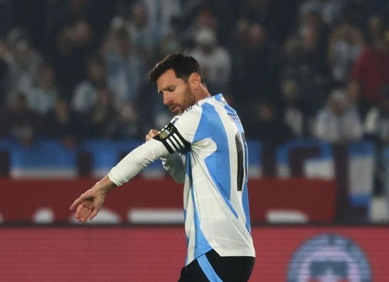 Lionel Messi di Chile vs Argentina/Foto: X Timnas Argentina