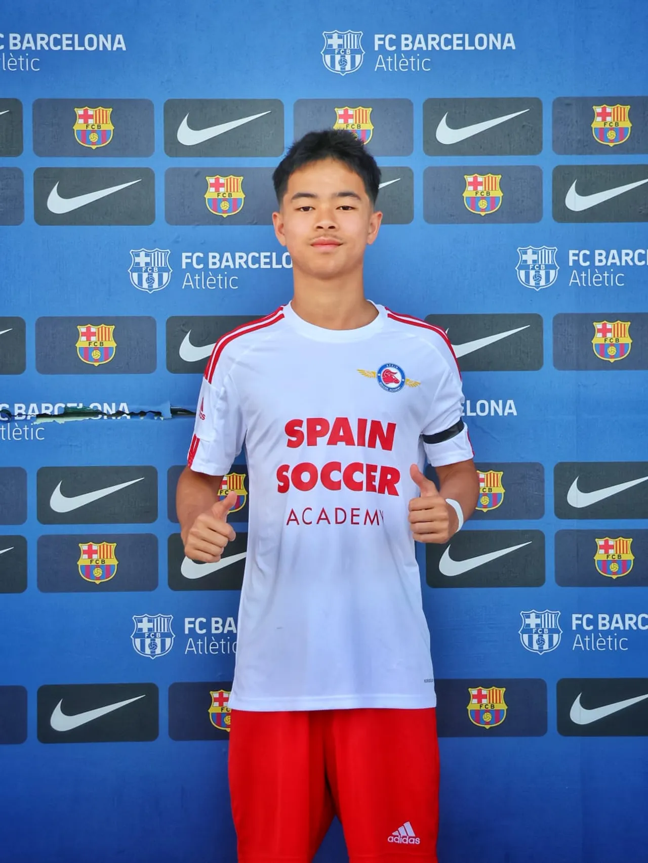 Miroslav Momor berhasil membobol gawang FC Barcelona La Masia U-16. (Foto: Istimewa)