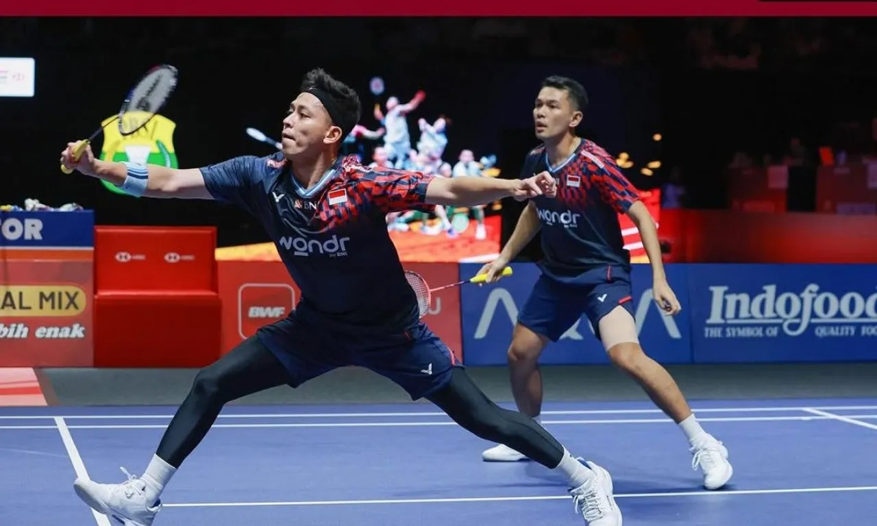 Penampilan Fajar Alfian/Muhammad Rian Ardianto di babak 8 besar Indonesia Open 2025. (Foto: Instagram/pbsi)