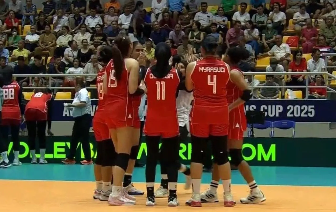 Timnas Voli Putri Indonesia kalah 2-3 dari Iran di laga pertama AVC Nations Cup 2025/foto: Vidio