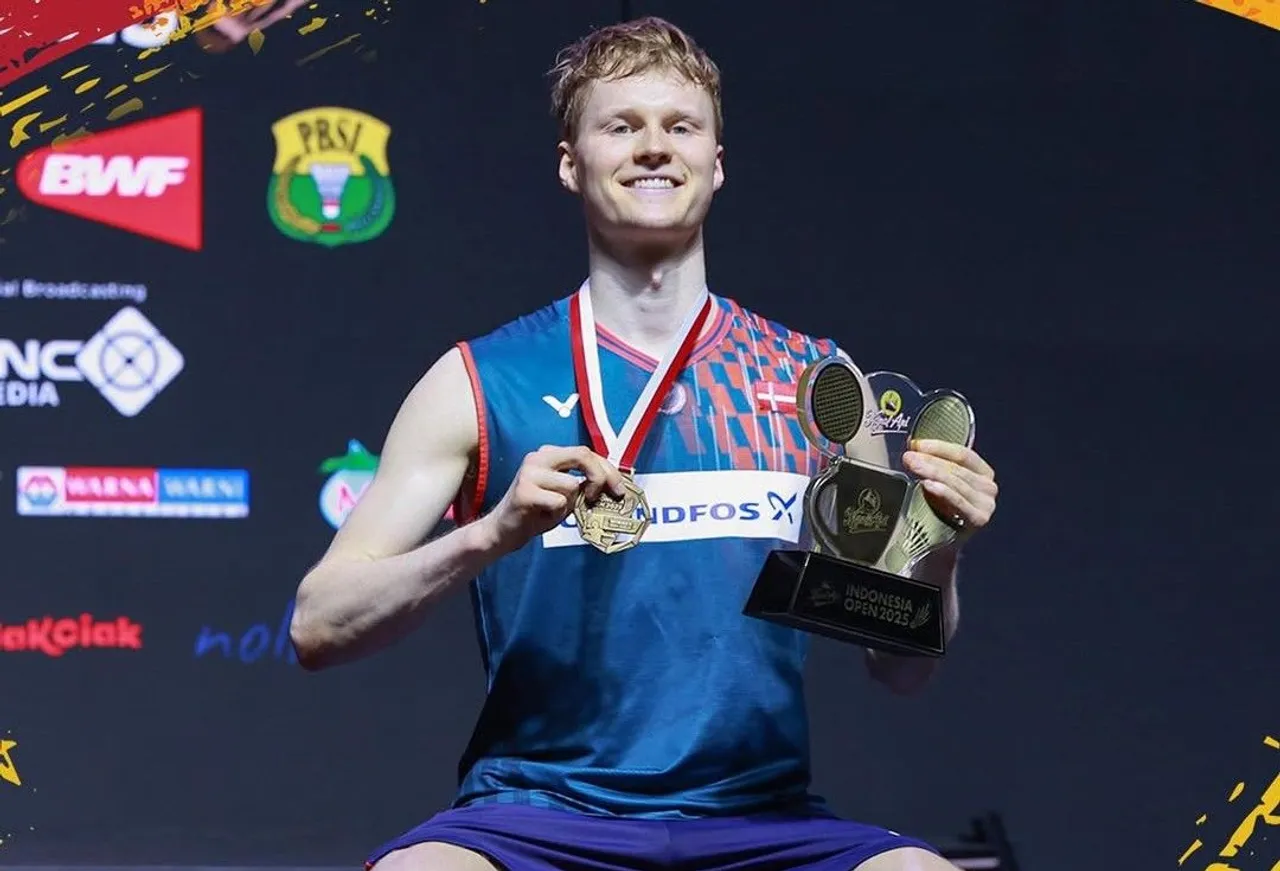 Juara Indonesia Open 2025, Anders Antonsen/Foto: PBSI