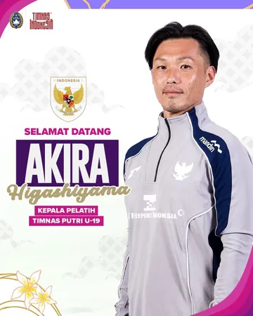 Akira Higashiyama, pelatih baru Timnas Putri U-19 (instagram.com/timnasindonesia/)