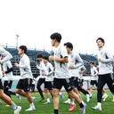 Timnas Jepang latihan jelang lawan Indonesia/X JFA Samurai Blue.