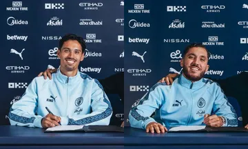 Dua rekrutan anyar Manchester City, Tijjani Reijnders dan Rayan Cherki. (Foto: Instagram/mancity)