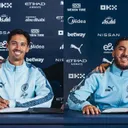 Dua rekrutan anyar Manchester City, Tijjani Reijnders dan Rayan Cherki. (Foto: Instagram/mancity)