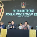 Konferensi Pers Piala Presiden 2025/SportCorner Muhammad Nurhendra Saputra. - Konferensi Pers Piala Presiden 2025/SportCorner Muhammad Nurhendra Saputra.