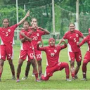 Selebrasi pemain Timnas Putri Indonesia U-19 saat menang telak atas Malaysia di Piala AFF U-19 2025 Putri/foto: Ofisial Timnas Indonesia