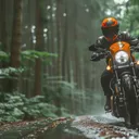 Ilustrasi motor kena hujan (freepik.com)