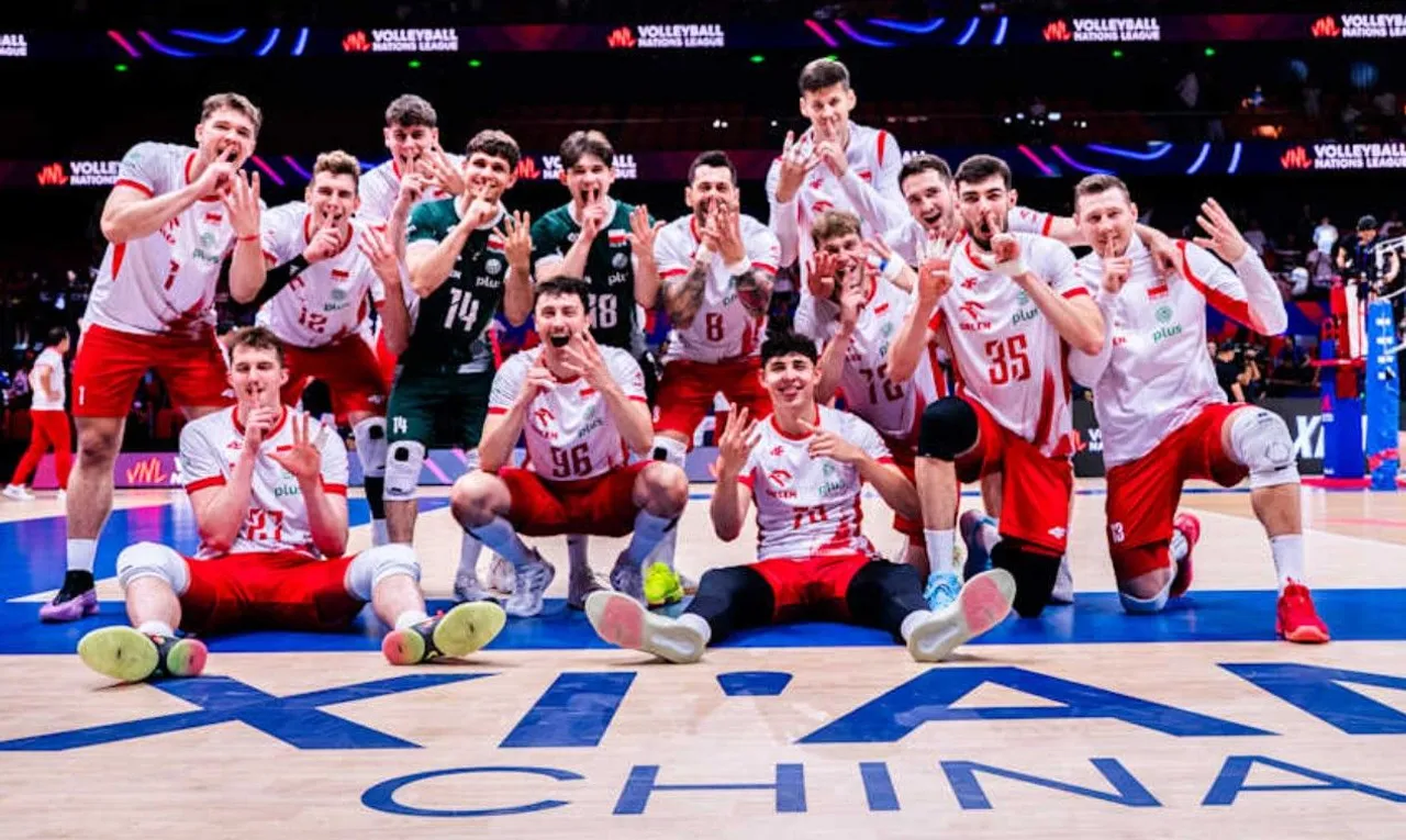 Polandia mencatatkan torehan sempurna di pekan pertama VNL 2025 Putra/foto: Volleyball World