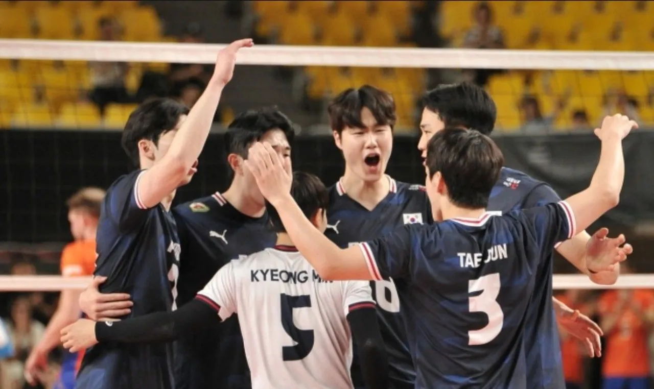 Timnas Voli Putra Korea Selatan berpartisipasi di AVC Nations Cup 2025/foto: KOVO