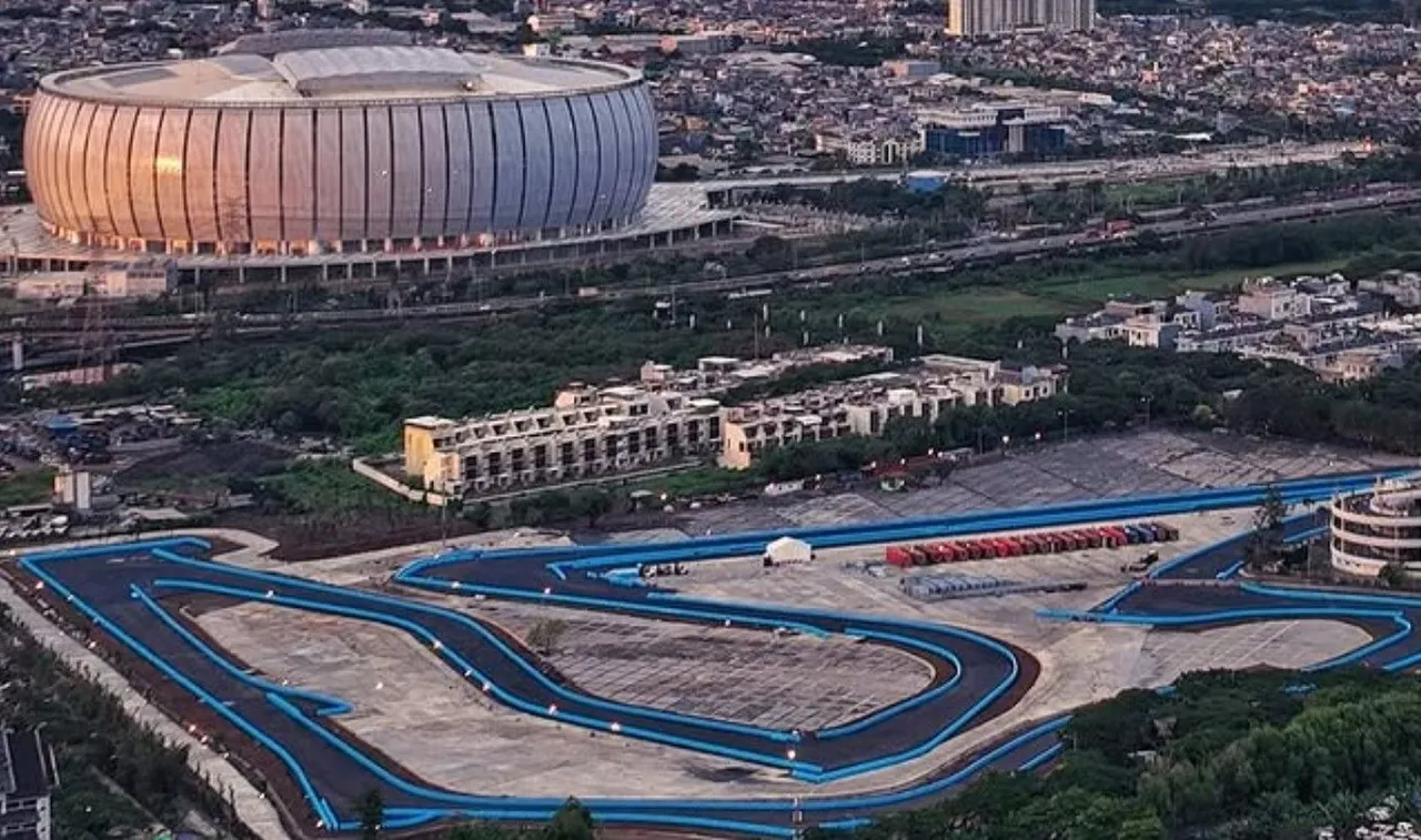 Sirkuit Formula E Jakarta berdekatan dengan Jakarta International Stadium (JIS)/foto: IG FIA Formula E