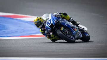 Aldi Satya Mahendra saat tampil di seri 6 World Supersport 2025 di Misano Italia/Istimewa Yamaha