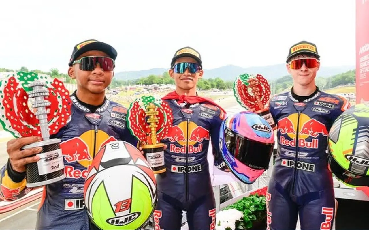 Veda Ega Pratama menangi race 2 Red Bull Rookies Cup 2025 seri Mugello/foto: Ofisial IG Red Bull Rookies Cup