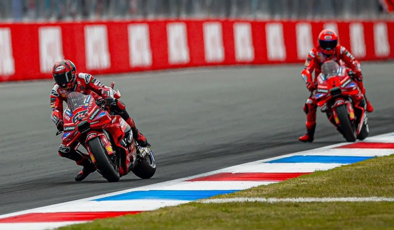 Marc Marquez selangkah lagi sama rekor kemenangan sprint race milik Francesco Bagnaia/foto: Ofisial X Ducati Corse