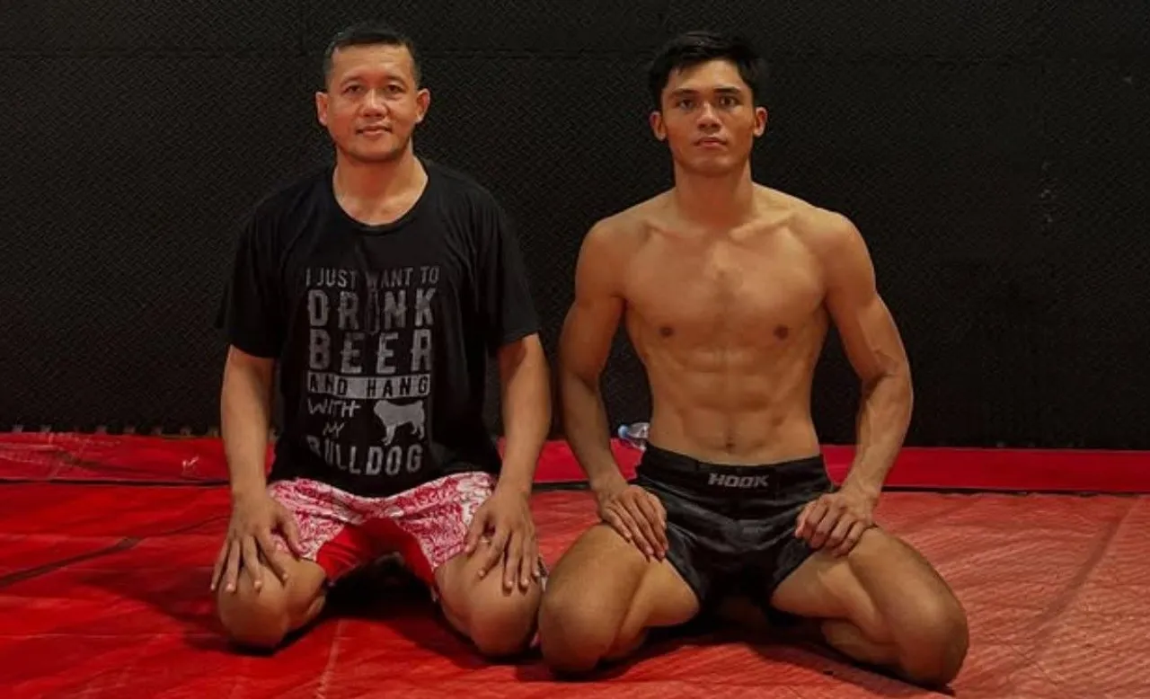 Aziz Calim rebut gelar juara Kickstriking National Title Bout usai kalahkan Kkajhe/foto: IG Aziz Calim