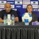 Pelatih Timnas Putri Pakistan, Adeel Mirza Rizki dan Maria Khan/SportCorner Muhammad Nurhendra Saputra.