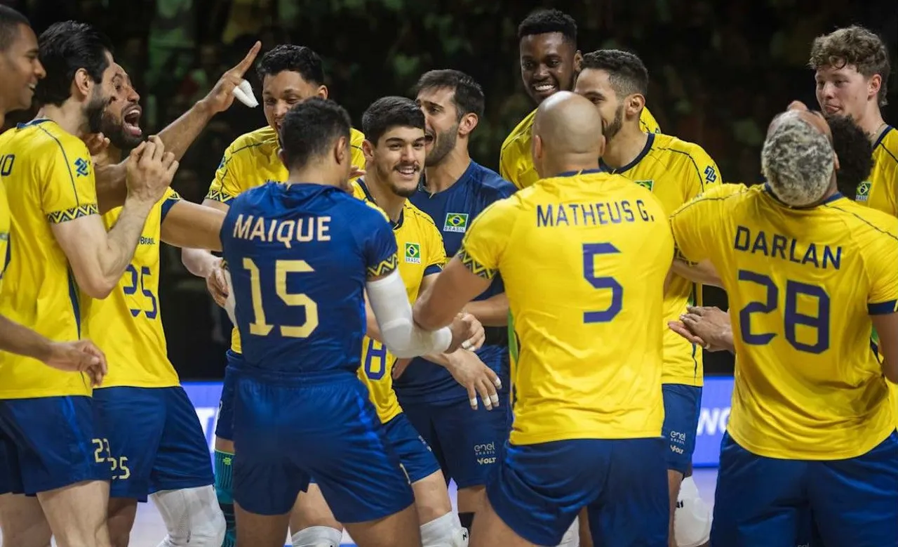 Brasil kokoh di puncak klasemen VNL 2025 Putra usai pekan kedua/foto: Volleyball World