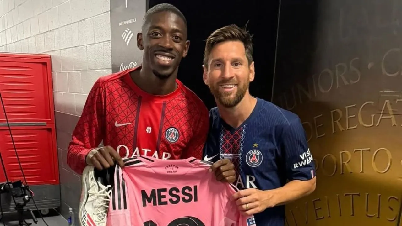 Ousmane Dembele dan Lionel Messi/ IG Ousmane Dembele