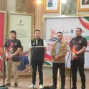 Wamenpora Taufik Hidayat bersama dengan Ketua Kormi Adil Hakim/foto: Kemenpora