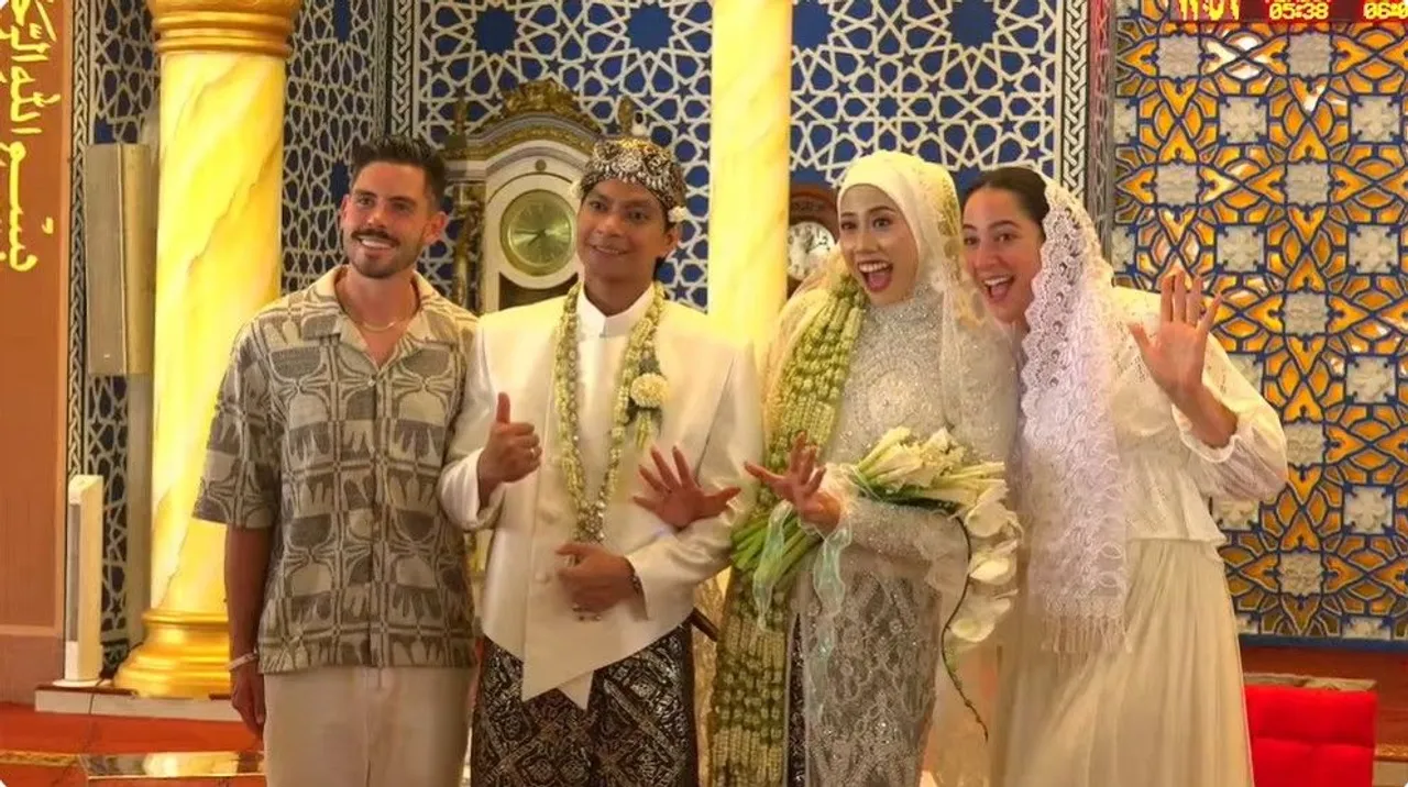 Giovanna Milana hadiri pernikahan Megawati Hangestri dan Dio Novandra di Jember/foto: Tangkapan Layar Youtube Megawati Smash Up
