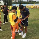 Marselino Ferdinan saat coaching clinic/Istimewa.