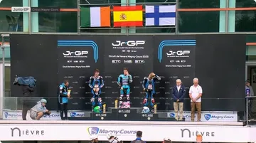 Podium JuniorGP 2025 seri Prancis di Sirkuit Magny-Cours/foto: Youtube JuniorGP