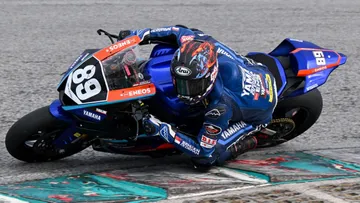 Wahyu Nugroho saat tampil di seri 2 ARRC 2025 di sirkuit Sepang Malaysia/ Yamaha Indonesia
