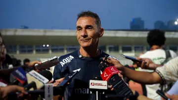 Pelatih Timnas Indonesia U-23 Gerald Vanenburg /SportCorner M.Fachri Gozali.
