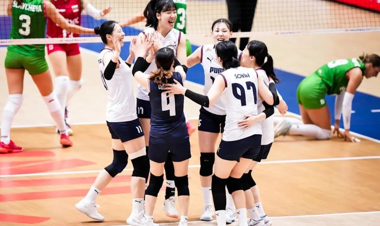 Timnas Voli Putri Korea Selatan terancam turun kasta dari VNL andai finis di dasar klasemen/foto: Volleyball World