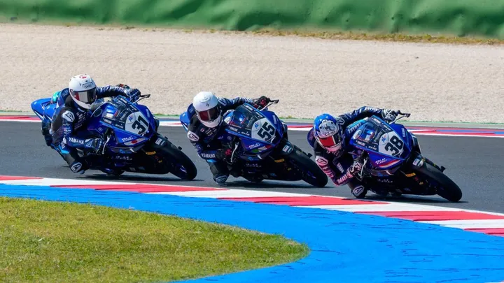Arai Agaska (38) saat tampil di seri 2 FIM R3 BLU CRU World Cup di Misano Italia/Istimewa Yamaha.