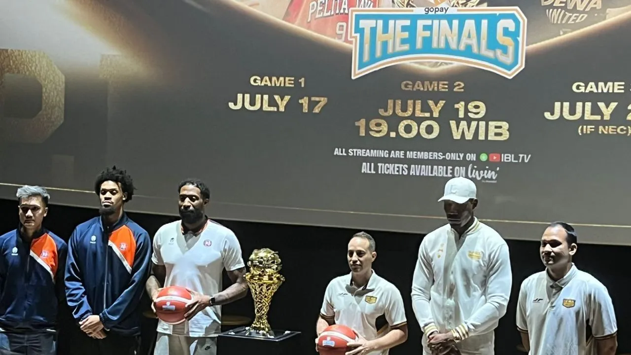 Konferensi Pers Pelita Jaya vs Dewa United IBL 2025/SportCorner Muhammad Nurhendra Saputra.
