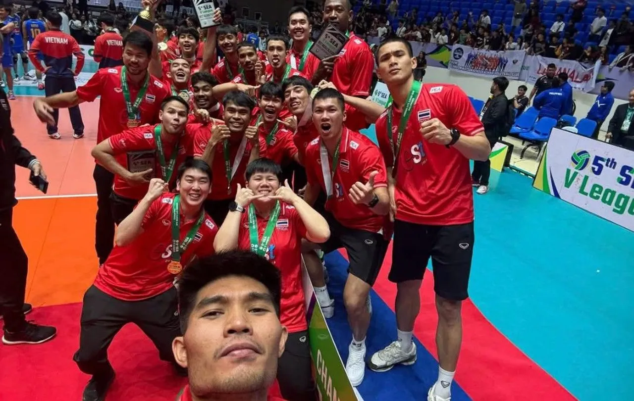 Timnas Voli Putra Thailand juara SEA V.League 2025 leg pertama/foto: Ofisial AVC