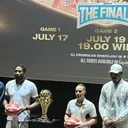 Konferensi Pers Pelita Jaya vs Dewa United IBL 2025/SportCorner Muhammad Nurhendra Saputra. - Konferensi Pers Pelita Jaya vs Dewa United IBL 2025/SportCorner Muhammad Nurhendra Saputra.