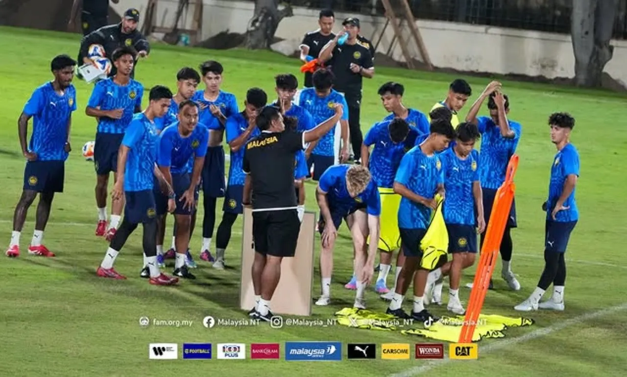 Timnas Malaysia U-23 sedang berlatih jelang Piala AFF U-23 2025/foto: Ofisial FAM