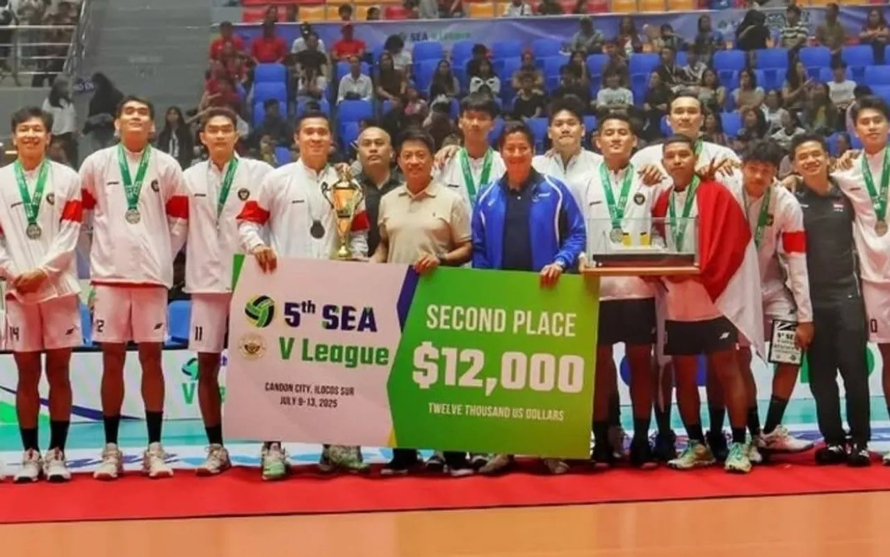 Timnas Voli Putra Indonesia finis sebagai runner-up di SEA V.League 2025/foto: SAVA