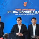 Erick Thohir saat menghadiri RUPS Liga 1/LIB