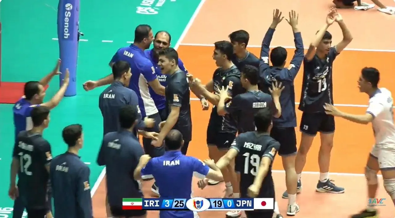 Iran menang mengalahkan Jepang di final four AVC U-16 Volleyball Championship 2025/foto: Youtube AVC