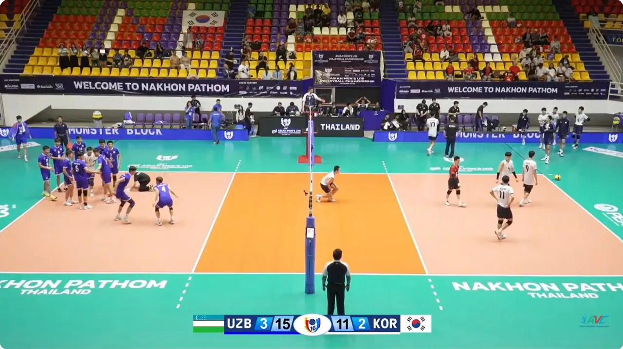 Uzbekistan menang 3-2 atas Korea Selatan di AVC U-16 Volleyball Championship 2025/foto: Youtube AVC